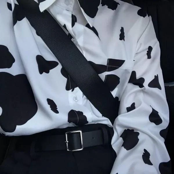 Abstract Cow Print Shirt
